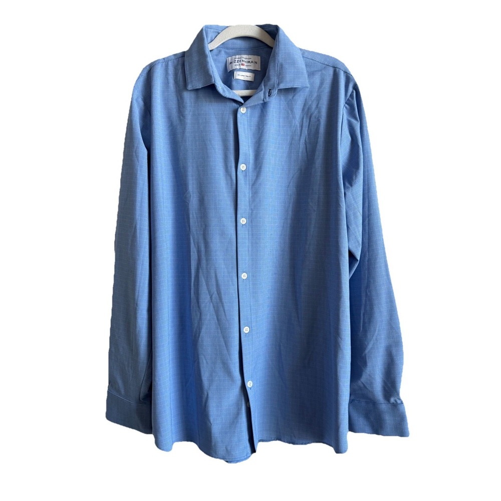 Mizzen+Main Leeward Button‎ Down Shirt Mens XX-Large Trim Fit Blue Stretch USA